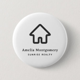 Immobilien-Architektur-Haus-Symbol-Geschäft Button