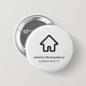 Immobilien-Architektur-Haus-Symbol-Geschäft Button (Vorne & Hinten)