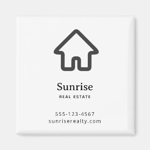 Immobilien-Architektur-Haus-Symbol-Geschäft Magnet
