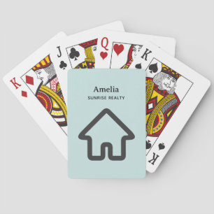 Immobilien-Architektur-Haus-Symbol Spielkarten
