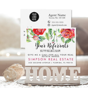 Immobilien BLOOM Empfehlungen Ankündigung Postkart