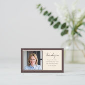 Immobilien Danke und QR-Code Bewertung Boho Visitenkarte (Stehend Vorderseite)