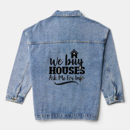 Immobilien, die wir kaufen Häuser Denim Jacket Jeansjacke