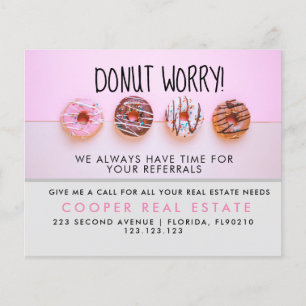 Immobilien-Donut-Empfehlungsankündigung  Flyer