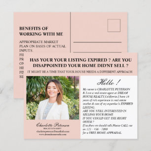 Immobilien-Expired-Listing-Generierung von Leads  Postkarte
