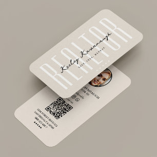 Immobilien Foto Anwesen Modernes Beige Visitenkarte