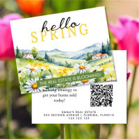 Immobilien Frühling Postkarte Hallo Frühling Makle