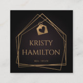 Immobilien für berufliches Anwesen Quadratische Visitenkarte (Vorderseite)