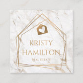 Immobilien für berufliches Anwesen Quadratische Visitenkarte (Vorderseite)