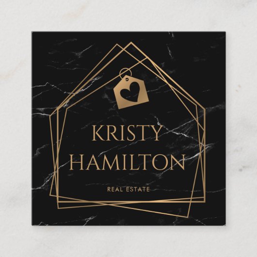 Immobilien für berufliches Anwesen Quadratische Visitenkarte (Vorderseite)