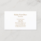 Immobilien für berufliches Anwesen Visitenkarte (Rückseite)