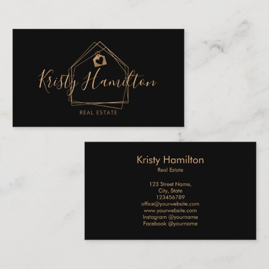 Immobilien für berufliches Anwesen Visitenkarte (Vorne/Hinten)