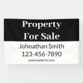 Immobilien für Schwarz-weißes Anwesen Banner (Horizontal)