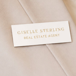 Immobilien Gold Neutral Namensschild