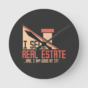 Immobilien - Ich verkaufe Immobilien Runde Wanduhr