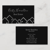 Immobilien in beruflichem Anwesen Silber Visitenkarte (Vorne/Hinten)