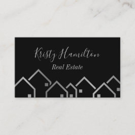 Immobilien in beruflichem Anwesen Silber Visitenkarte