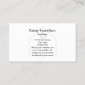 Immobilien in beruflichem Anwesen Visitenkarte (Rückseite)