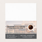 Immobilien | Kaffee-Tasse Visitenkarten (Außenseite Aufgefaltet)