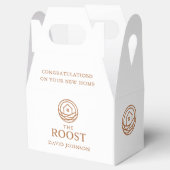 Immobilien-Logo Firma Einweihung Geschenkschachtel (Geöffnet)