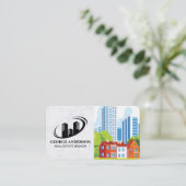 Immobilien-Logo | Mietobjekte Visitenkarte (Stehend Vorderseite)