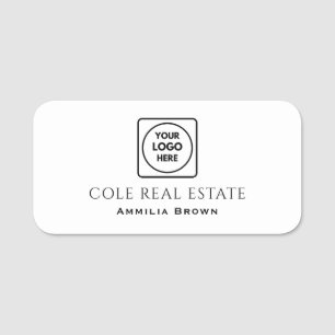 Immobilien-Logo   Moderne Minimal Realtor-Markenbi Namensschild