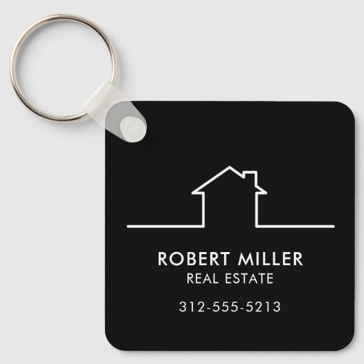 Immobilien-Makler Werbe-QR-Code Schlüsselanhänger (Vorderseite)