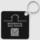 Immobilien-Makler Werbe-QR-Code Schlüsselanhänger (Rückseite)