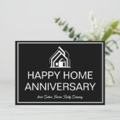 Immobilien-Marketing Benutzerdefiniert Schwarz Wei Karte (Stehend Vorderseite)