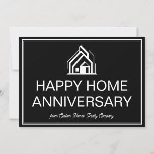 Immobilien-Marketing Benutzerdefinierte Schwarz-We Karte