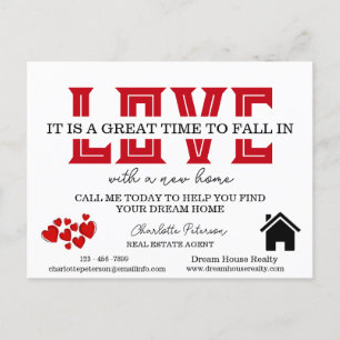 Immobilien-Marketing zum Valentinstag Feiertagspostkarte