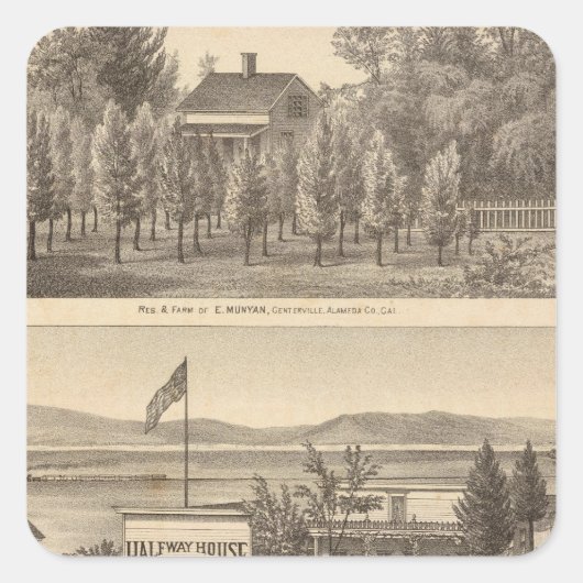 Immobilien Munyan, Armstrong, Kapp Quadratischer Aufkleber (Vorderseite)