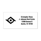 Immobilien Navy Blau Haus Logo Moderner Makler Gummistempel (Prägung)