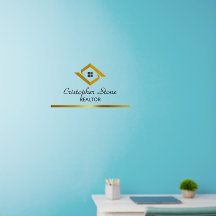 Immobilien Navy Blau Haus Logo Moderner Makler
