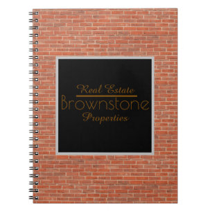 Immobilien Notizbuch Brownstone Notizblock