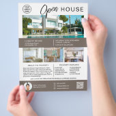 Immobilien-Open-House-Logo Flyer (Hand)