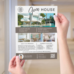 Immobilien-Open-House-Logo Flyer