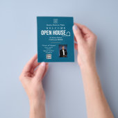 Immobilien-Open-House-Logo-Foto Blau Flyer (Gruppe)
