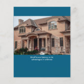Immobilien-Open-House-Logo-Foto Blau Flyer (Hinten)