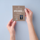 Immobilien-Open-House-Logo-Foto Hellbraun Flyer (Gruppe)
