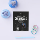 Immobilien-Open-House-Logo-Foto Schwarz Flyer (Einzeln)