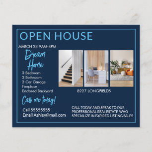 Immobilien-Open-House-Postkarten Flyer