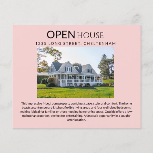 Immobilien-Open-House-Targeting-Postkarten & Flyer (Vorne)