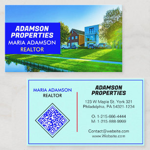Immobilien-QR-Besuchs-Fotolayout Hausmakler Visitenkarte
