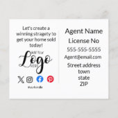 Immobilien-Schulbezirk-Targeting-Postkarten Flyer (Hinten)