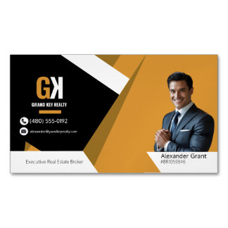 Immobilien Schwarz & Gold Immobilien Geschäftskart Magnetische Visitenkarte