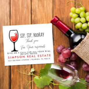 Immobilien sip sip hurra Geschäft Marketing Flyer