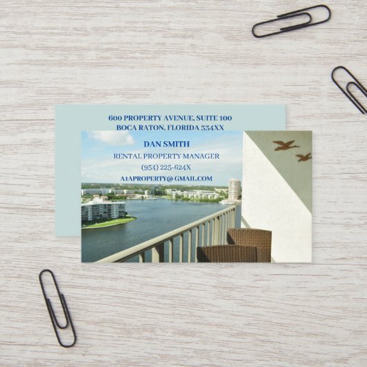 Immobilien-Verwalter für Anwesen Visitenkarte (Vorderseite/Rückseite Beispiel)