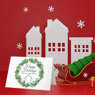 Immobilien Weihnachten Elegant Grün Gold Maßgeschn