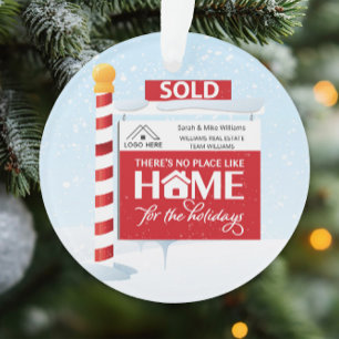 Immobilien-Weihnachts-Verkauft-Schild Ornament